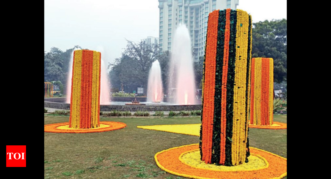 Soon-to-be-standing-tall: Flower towers across Delhi | Delhi News
