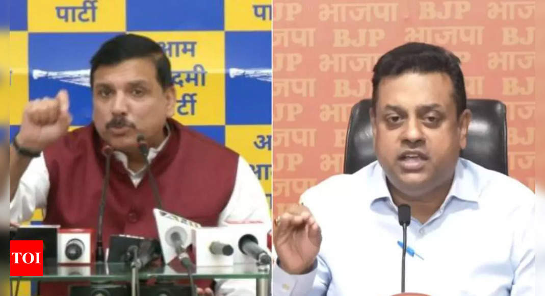 Delhi CM’s house saw three incidents of roof collapse, BJP diverting attention from real issues, says AAP after Sambit Patra calls Arvind Kejriwal ‘maharaj’ | Delhi News